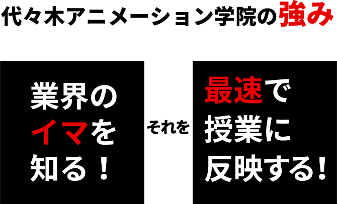 代々木アニメーション学院の強み