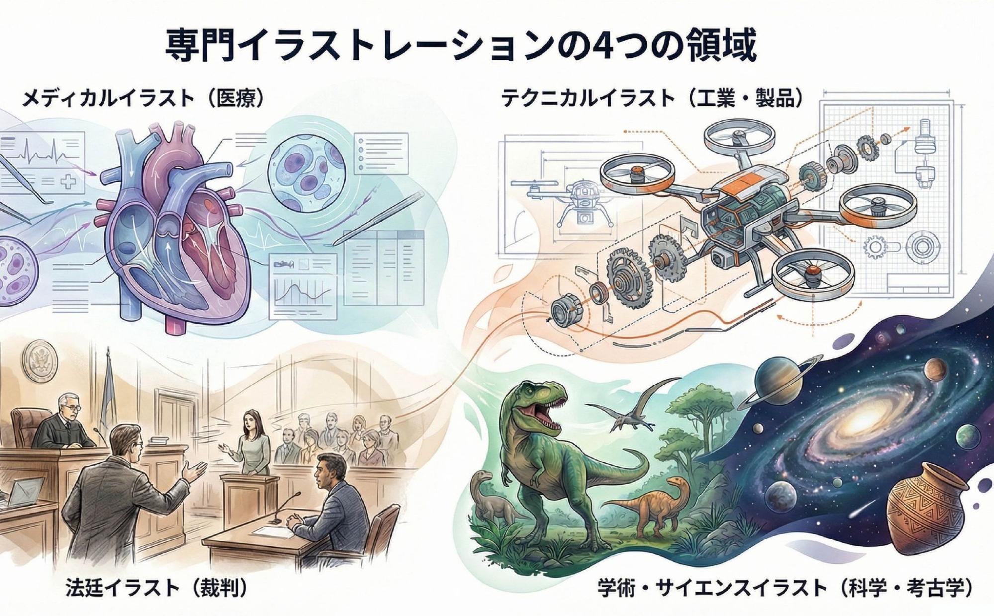 専門的な業界で活躍するイラストレーター