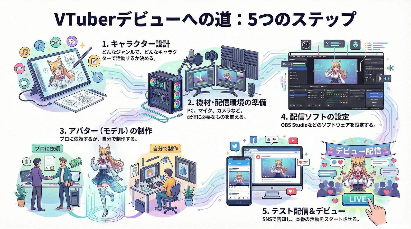 VTuber 始め方 基本的な流れ